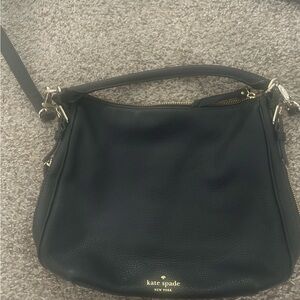 Kate Spade pebbled leather black handbag.